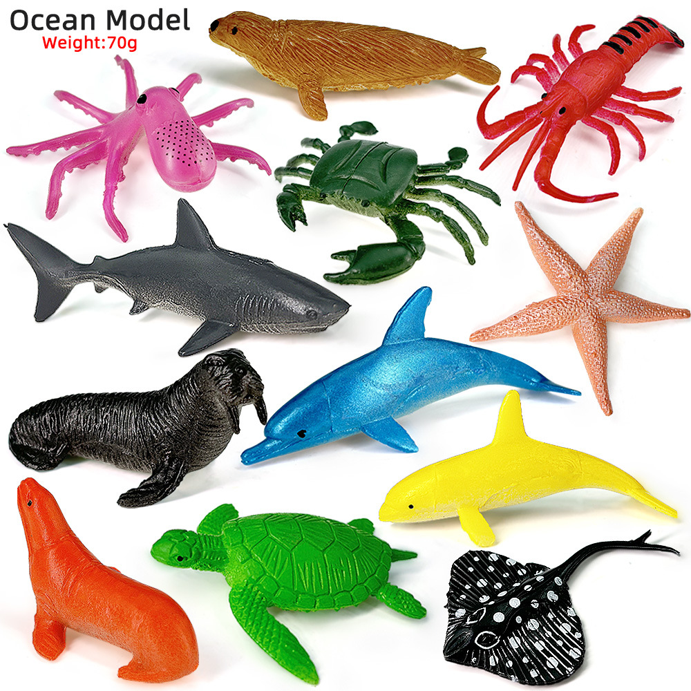 Sandbox Play Set - 12pcs Ocean Sea Life Set Animals