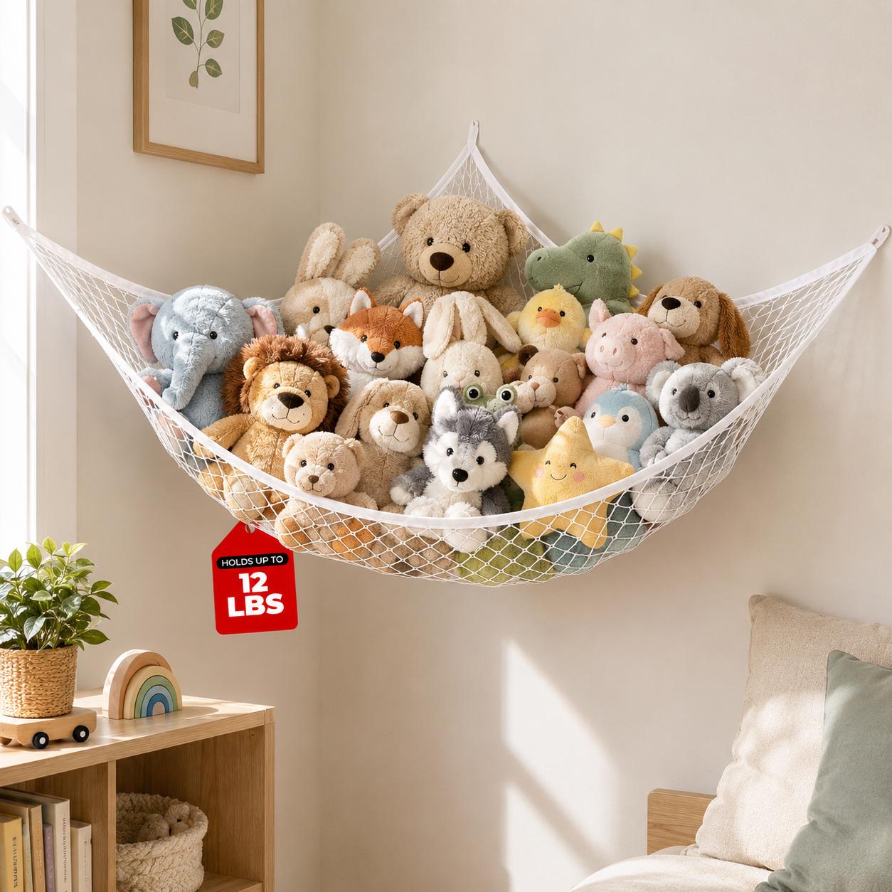 Kids' Toy - Mesh Toy Storage Hammock Hanging Stuffed