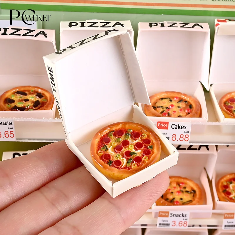 Dollhouse Furniture Set - 6pcs Dollhouse Miniature Pizza Or Packing