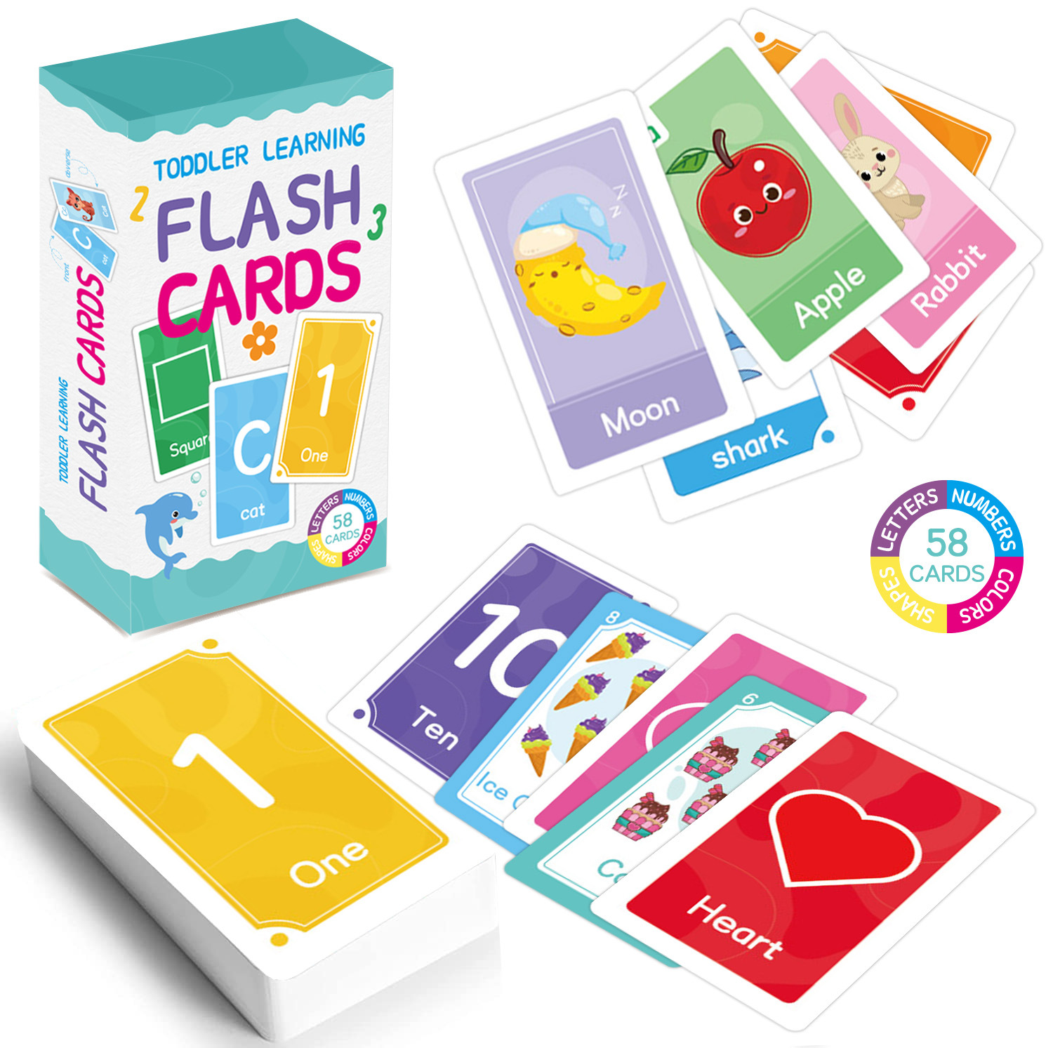 58 Pcs ABC Alphabet Flashcards - Educational Flash Card ulasan dan harga