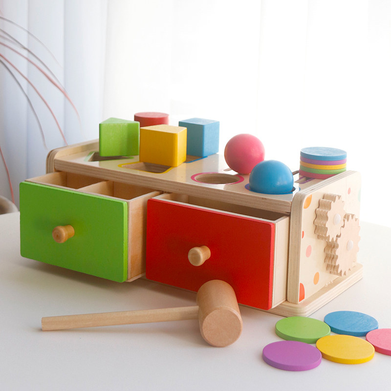 Montessori Wooden Sorting Stac - Kids Toys Drawers ulasan dan harga