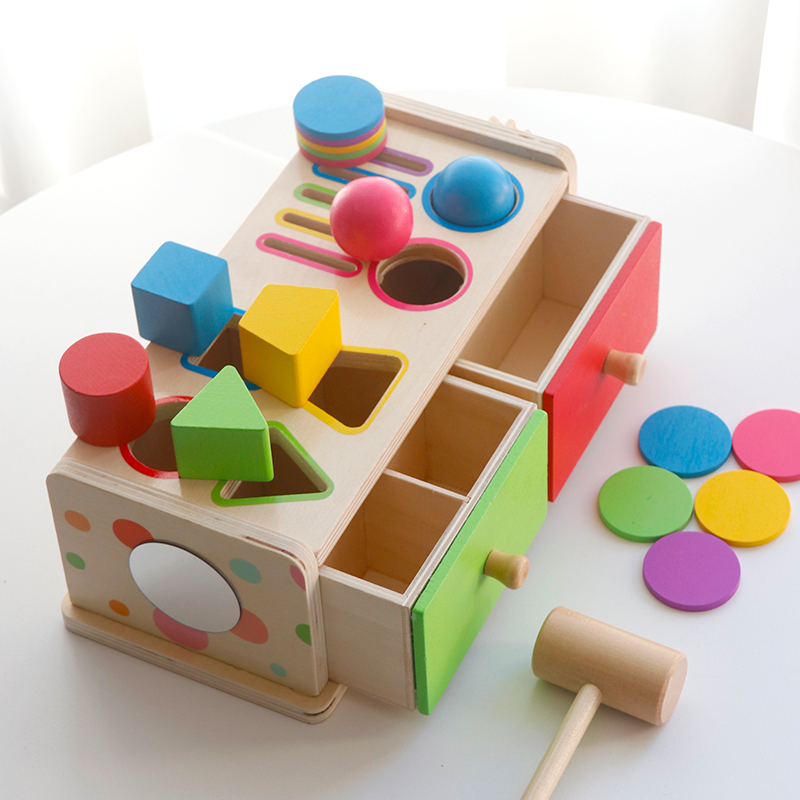 Montessori Wooden Sorting Stac - Kids Toys Drawers ulasan dan harga