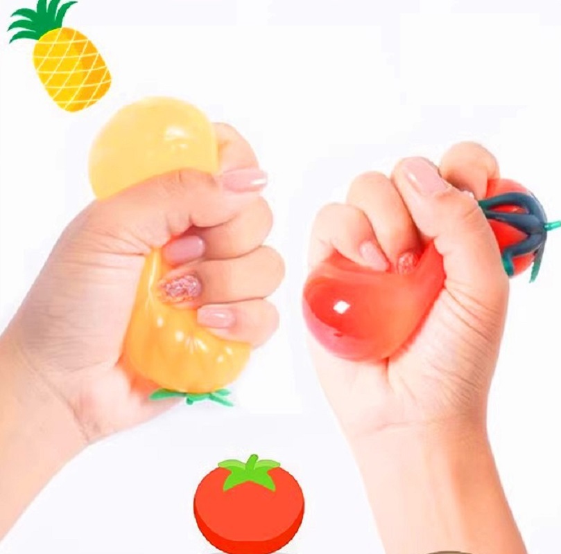 TPR Decompression Fruit Egg To - Kids Toys Play Egg ulasan dan harga
