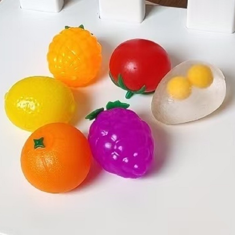 TPR Decompression Fruit Egg To - Kids Toys Play Egg ulasan dan harga
