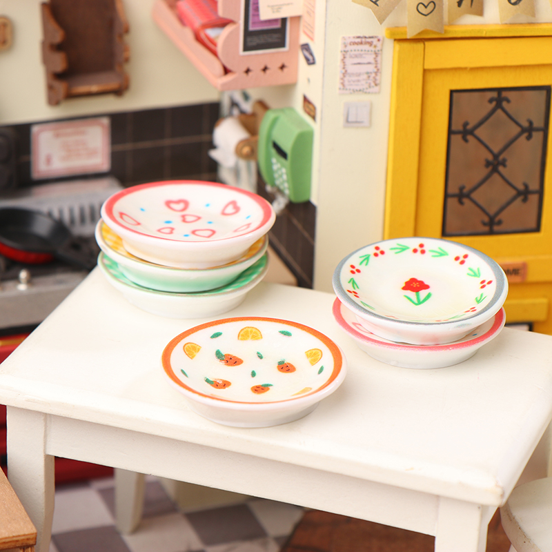 5Pcs 1/12 Dollhouse Mini Plate - Dollhouse Furniture Set ulasan dan harga