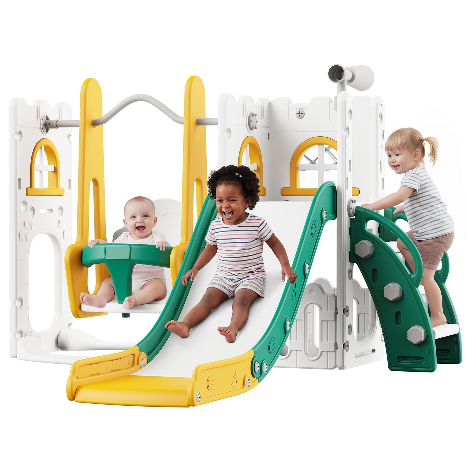 7 in 1 Toddler Slide And Swing - Basketball Hoop Kids Indoor ulasan dan harga