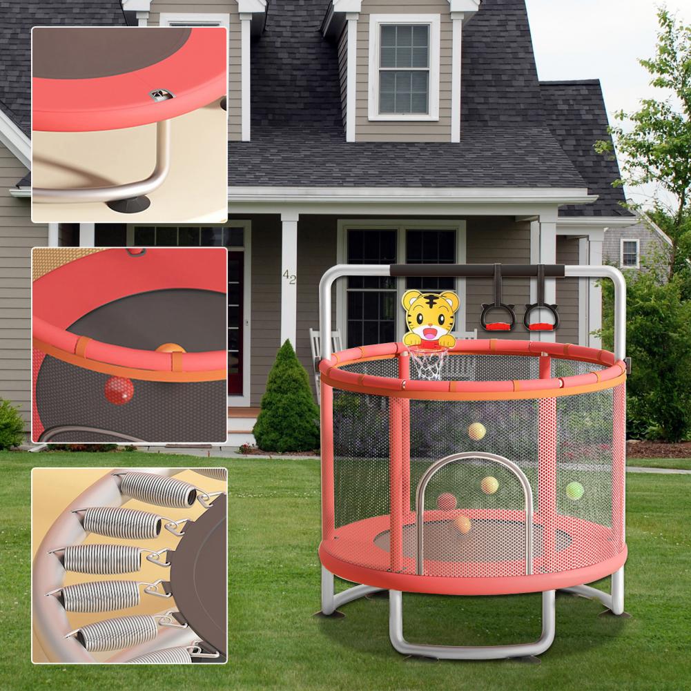 Kids Trampoline, Adjustable Ba - Basketball Hoop Kids Indoor ulasan dan harga