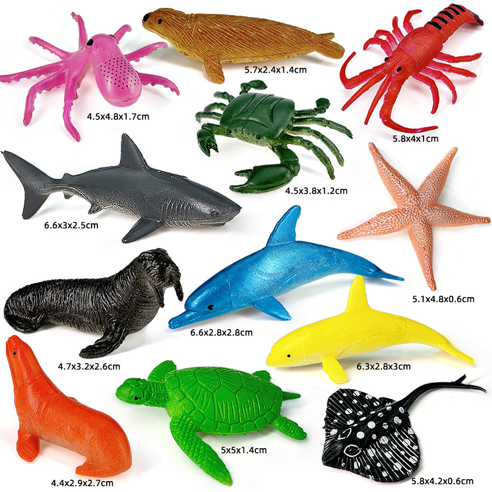 12pcs Ocean Sea Life Set Anima - Sandbox Play Set ulasan dan harga