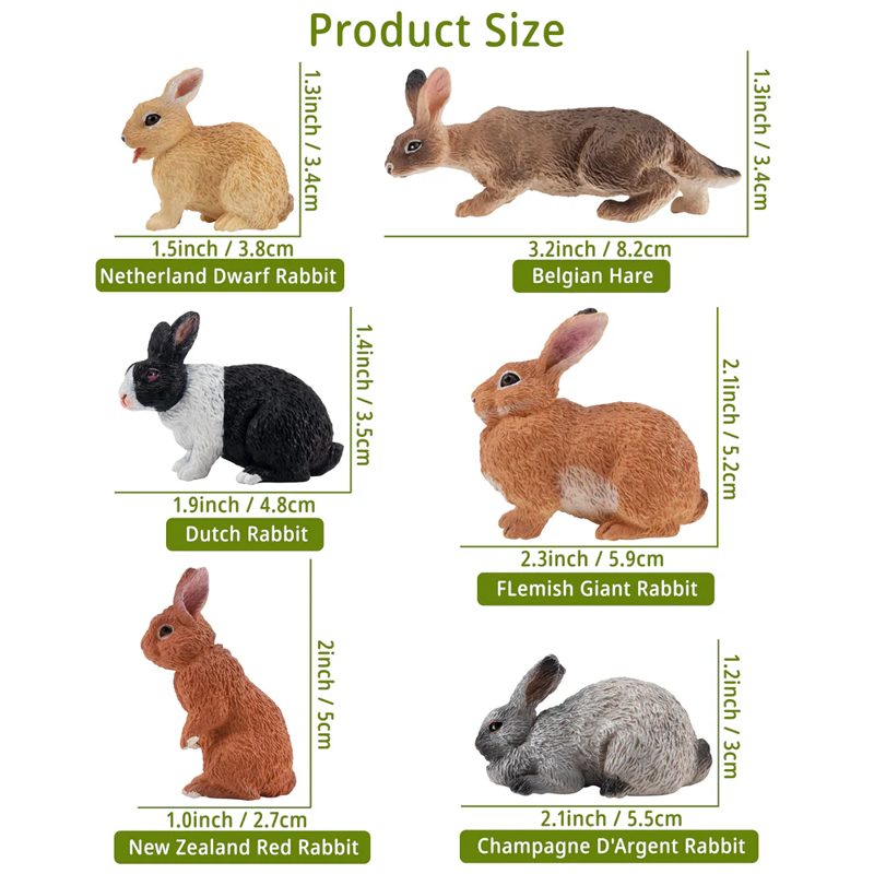 12Pcs Simulation Rabbit Farm A - Sandbox Play Set ulasan dan harga