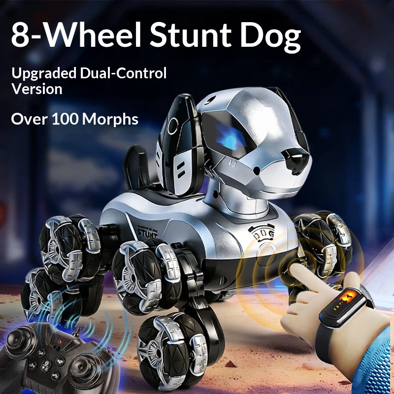 New RC Stunt Robot Dog 8 Wheel - Kids Toys Electric Car ulasan dan harga