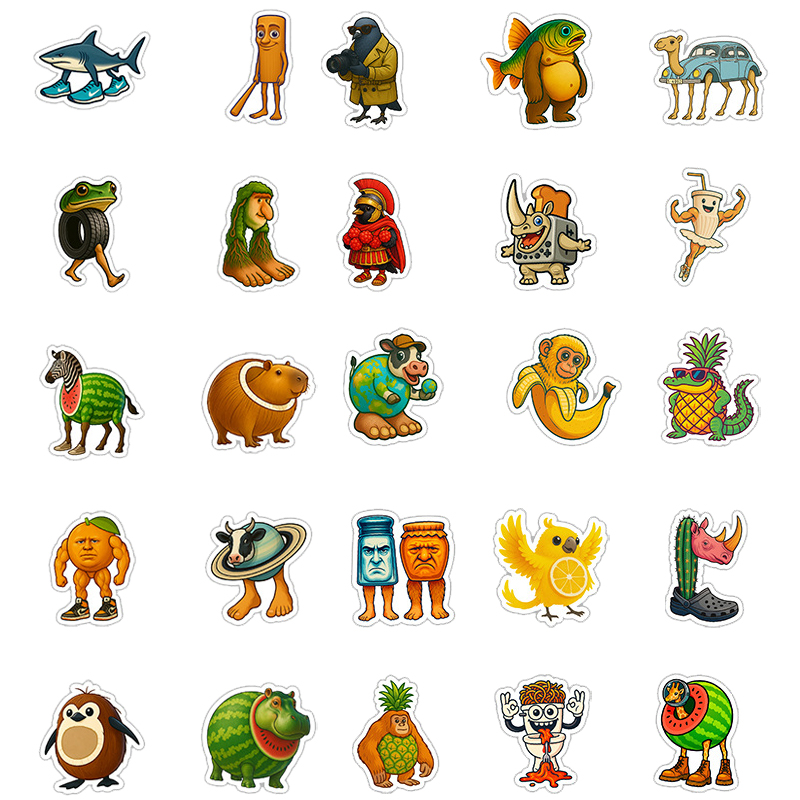 50PCS Abstract Quirky Animal G - Kids Quirky Toys ulasan dan harga