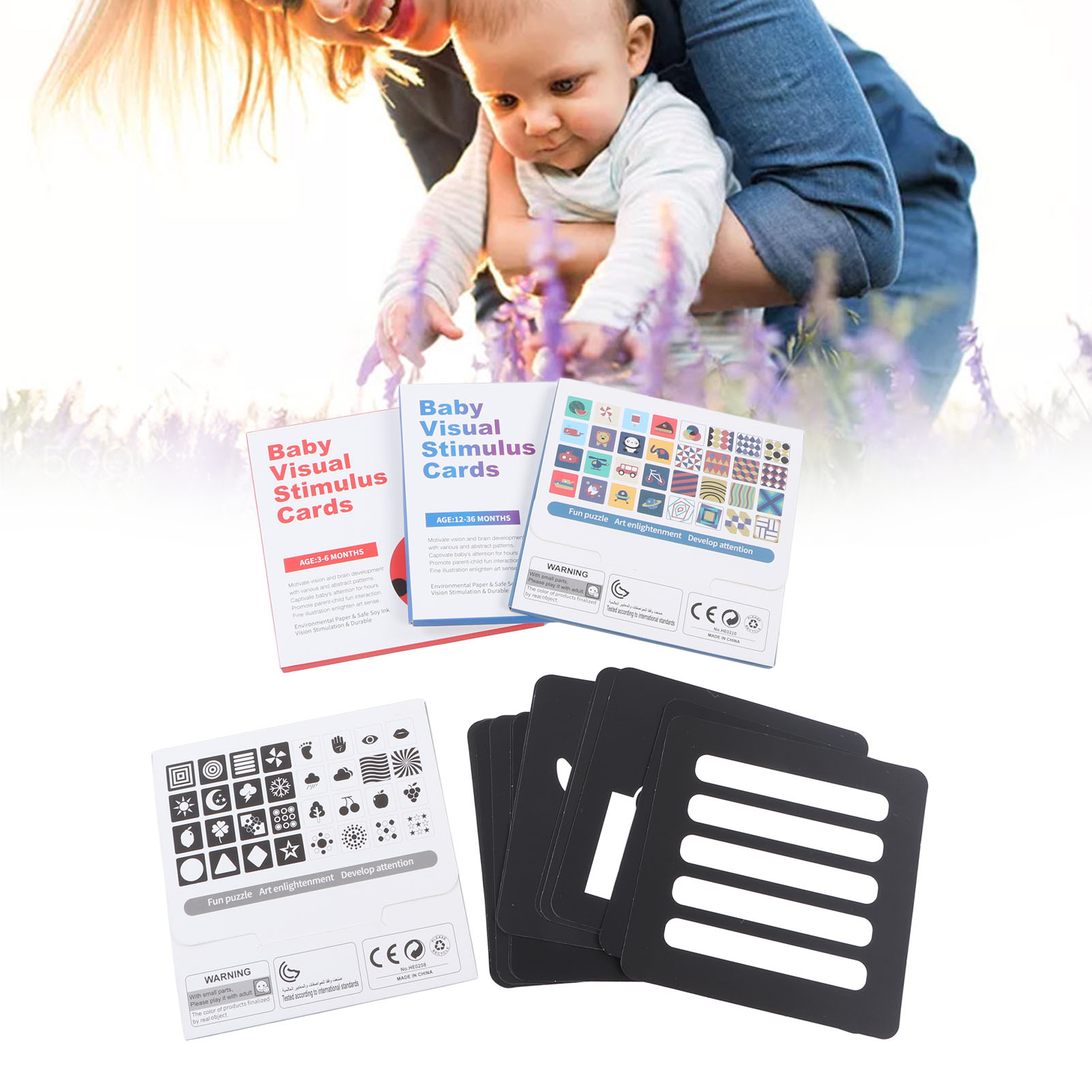 ZK40 64pcs High Contrast Baby  - Educational Flash Card ulasan dan harga