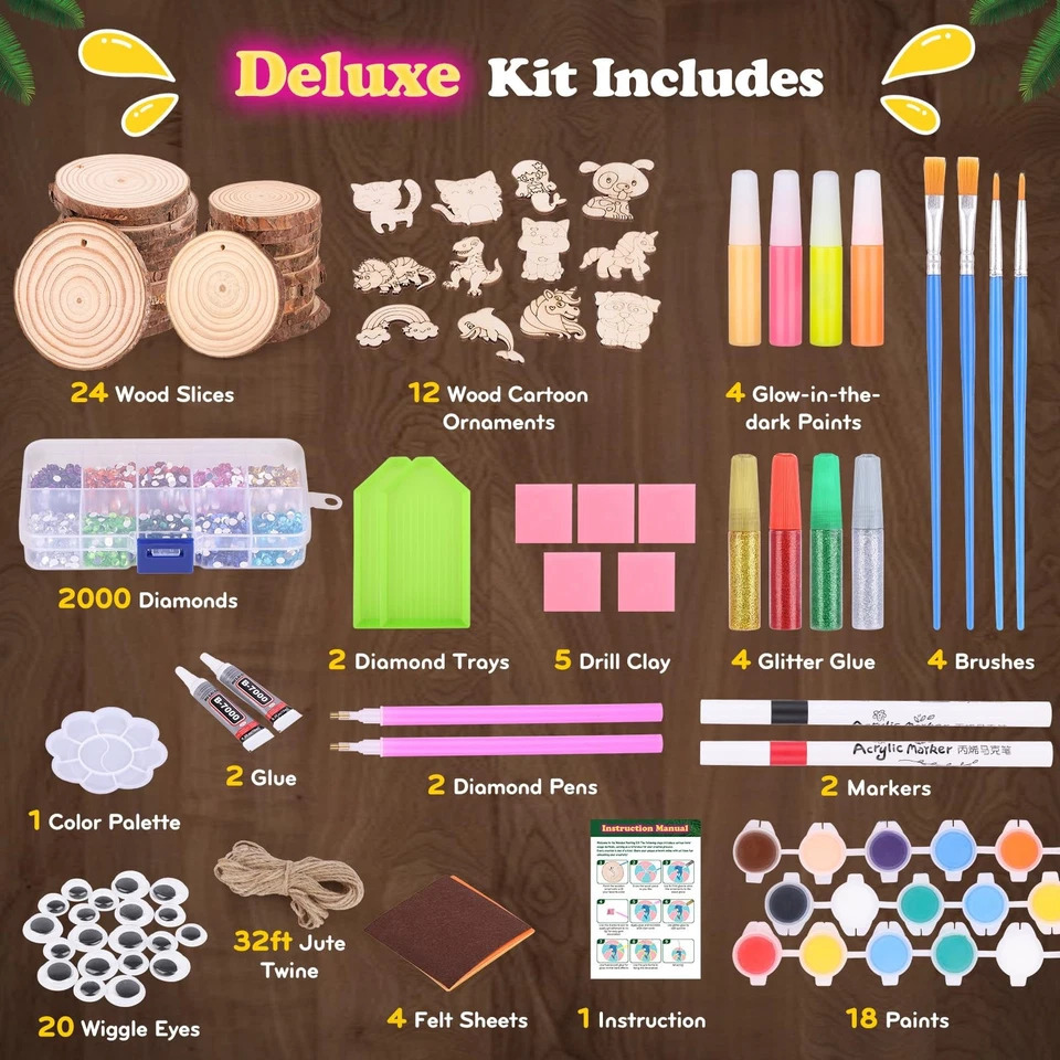 Kids Glow in Dark Wood Paintin - Kid Toys And Craft ulasan dan harga