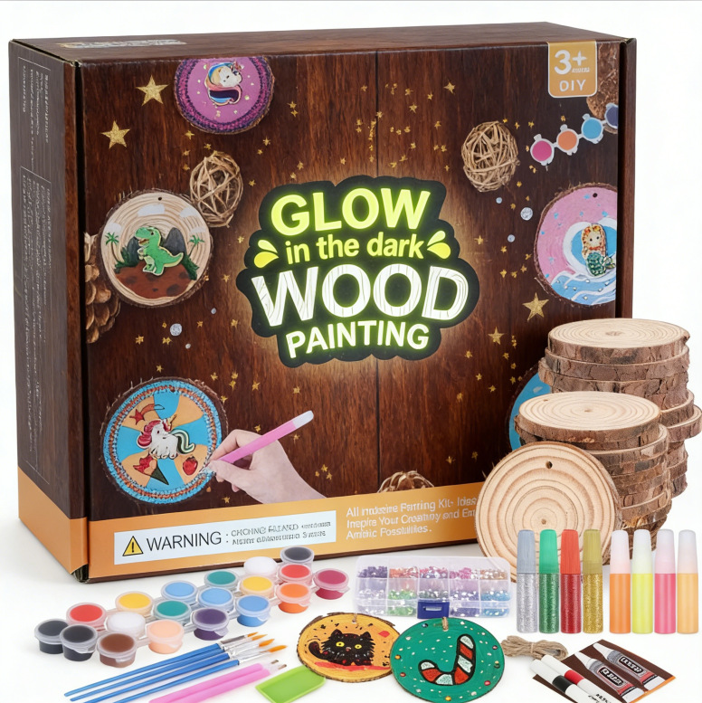 Kids Glow in Dark Wood Paintin - Kid Toys And Craft ulasan dan harga
