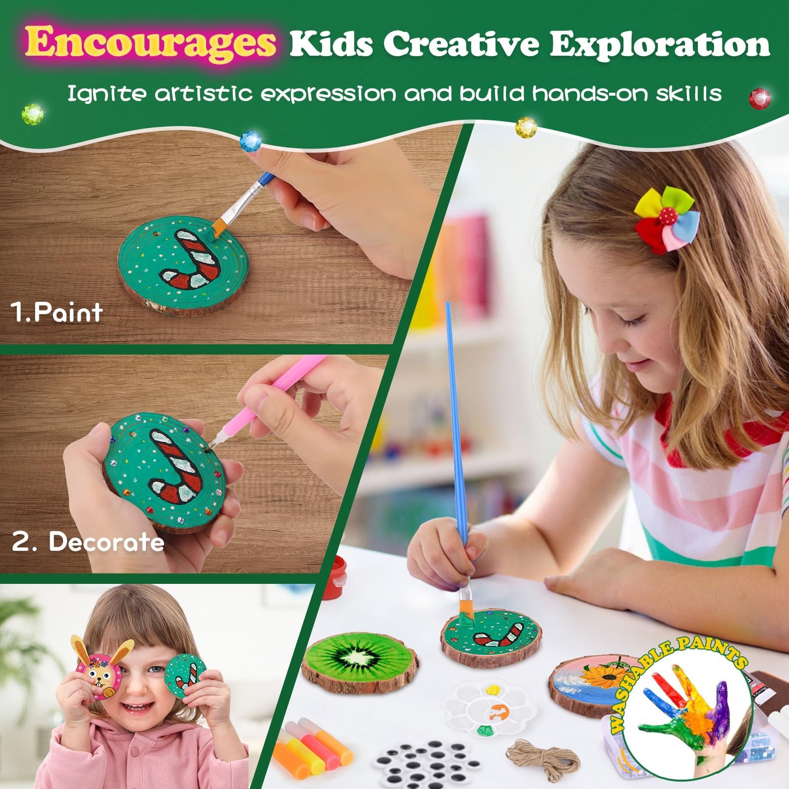 Kids Glow in Dark Wood Paintin - Kid Toys And Craft ulasan dan harga