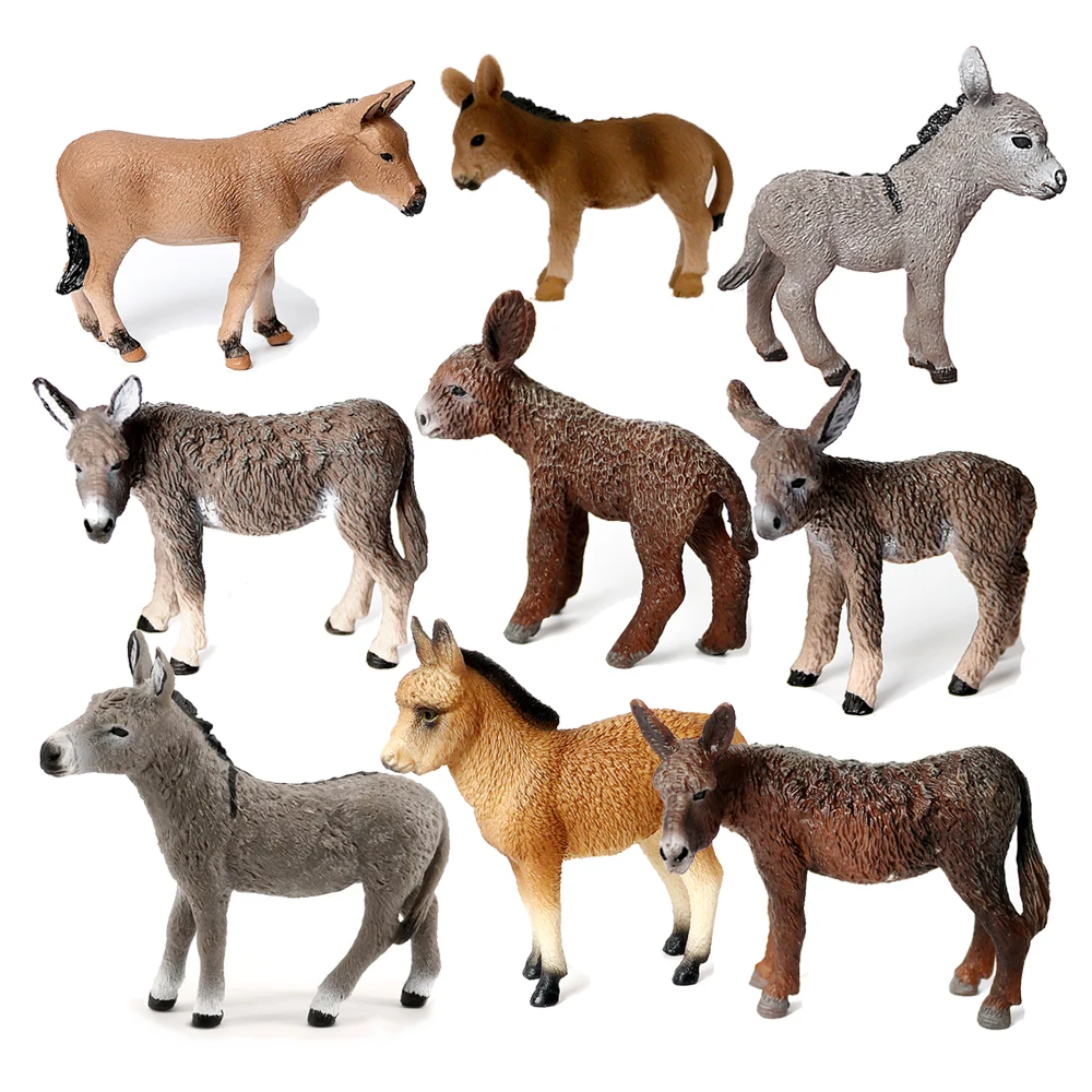 Donkey Model Toy Animals Figur - Sandbox Play Set ulasan dan harga