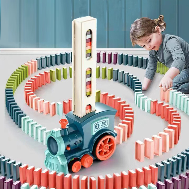 Automatic Laying Domino Train  - Kids Toys Electric Car ulasan dan harga