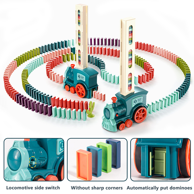 Automatic Laying Domino Train  - Kids Toys Electric Car ulasan dan harga