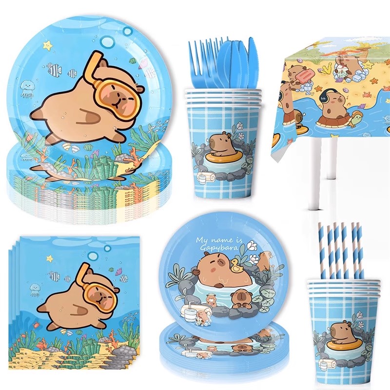 Cartoon Capybara Party Supplie - Banner Kids Toys ulasan dan harga