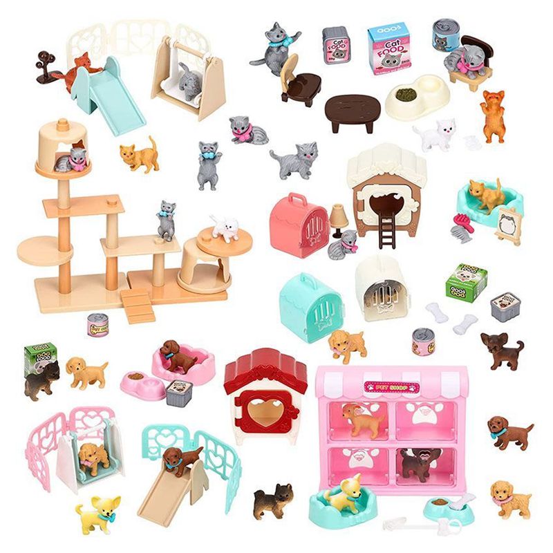 Cat Part Pet Set Kawaii Items  - Dollhouse Furniture Set ulasan dan harga