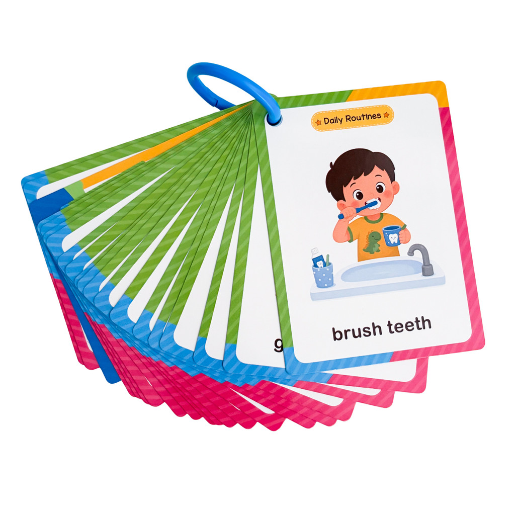 38 Words Daily Routines Learni - Educational Flash Card ulasan dan harga