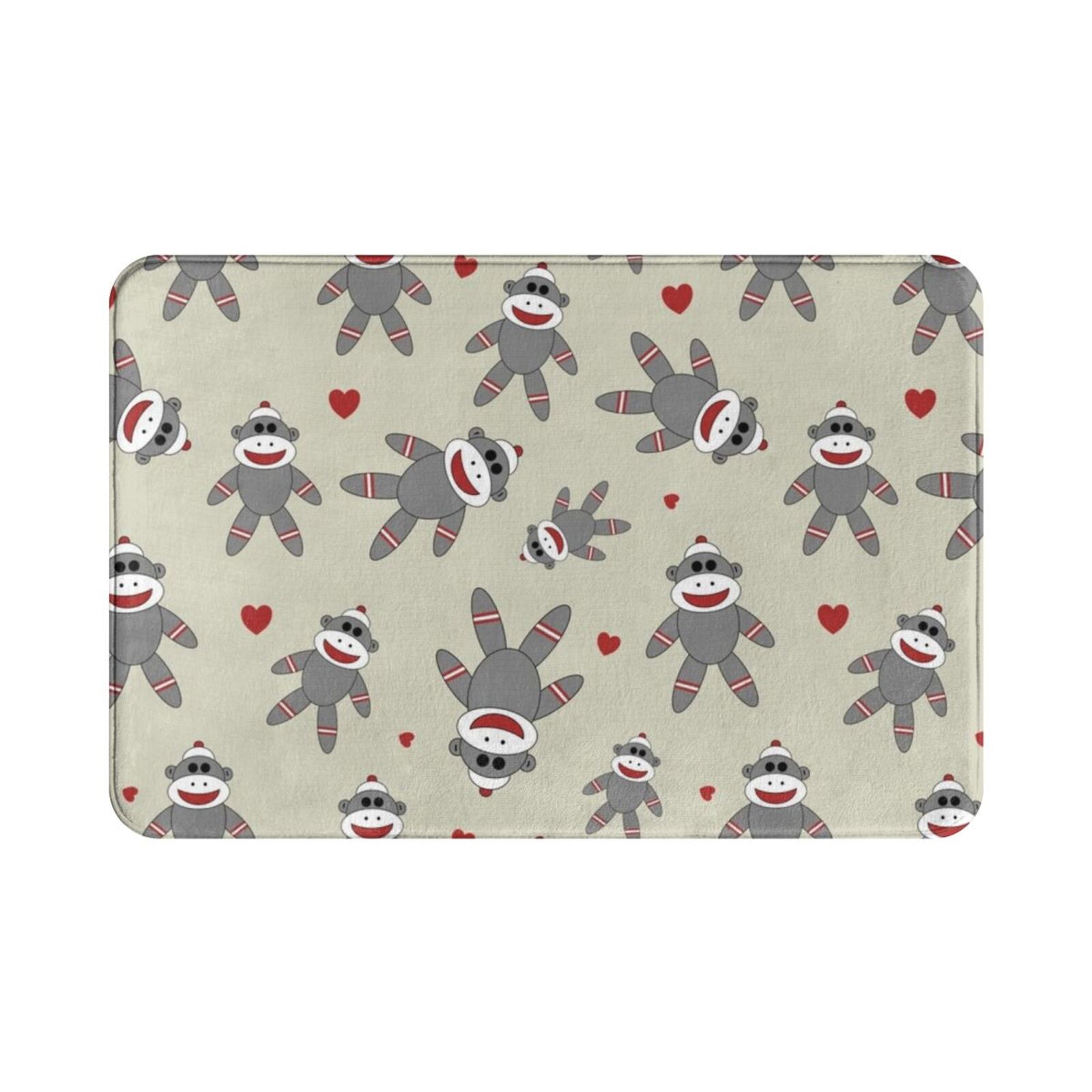 Cute Sock Monkey Carpet Mat Ru - Kids Quirky Toys ulasan dan harga